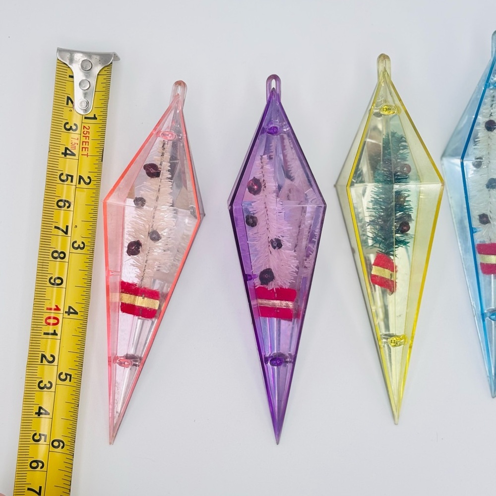 Jewelbrite Icicle Christmas Ornaments Set of 4 Vintage - Picture 3 of 4